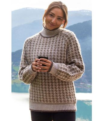 Beige islender genser - DG 463-17A