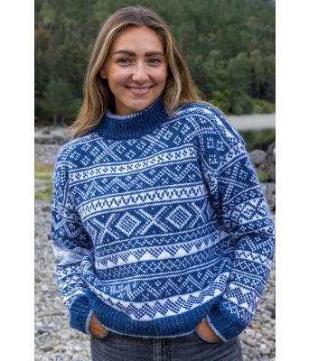 Blå Valle genser - DG 489-01B