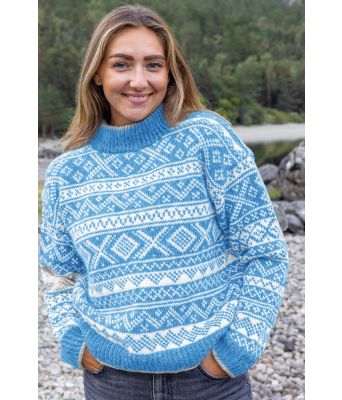 Isblå Valle genser - DG 489-01H