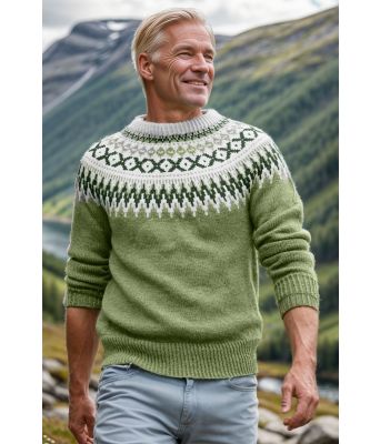 Vårgrønn rallargenser med armygrønt mønster - DLG 141-346234023489