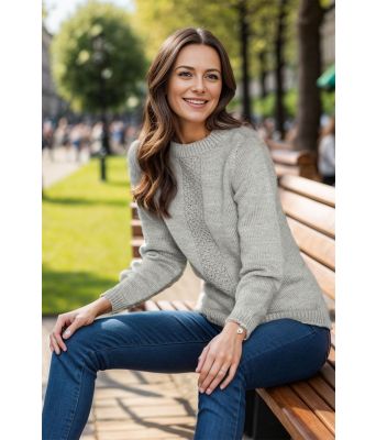 Lysegrå Fanny genser - DLG 192