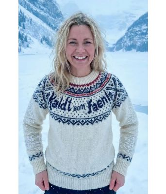 Kaldt som faen genseren i naturhvit - DLG 22-007AS-W-502