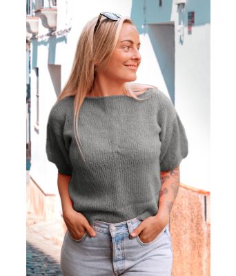 Peggy sweater i støvet petrol - DLG-22-008-313