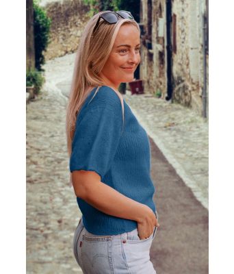 Kongeblå Peggy sweater - DLG-22-008-324