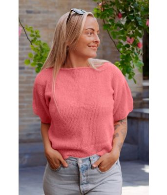 Peggy sweater i korall farge - DLG-22-008-352