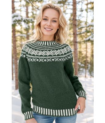 Armygrønn Troldhaugengenser - DLG 23-001-SU3489