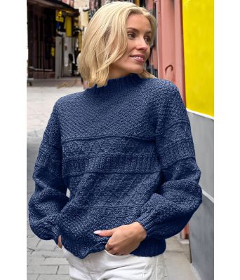 Marineblå Månebedotten genseren i bomull - DLG 23-004-SB5307