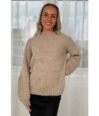 Månebedottengenseren i melert beige - DLG 23-004B