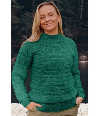 Grønn Luddig strikkegenser - DLG 23-006-3412