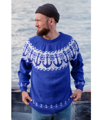 Kongeblå Båtsmanngenser - DLG 23-016-3504