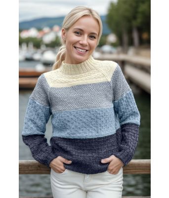 Structured stripes in blue - DLG 23-018-AS527