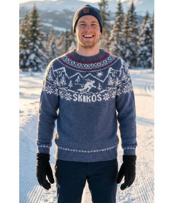 Skikos genser i jeansblå - DLG-23-029AS-M-527560