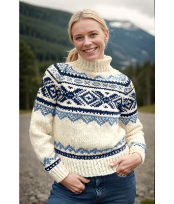 Blå chunky Iris genser - DLG 23-038-706738