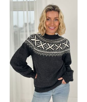 Koksgrå Einunndal genser - DLG 23-053C