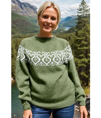 Vårgrønn Rosegenser - DLG-24-009-SU3462