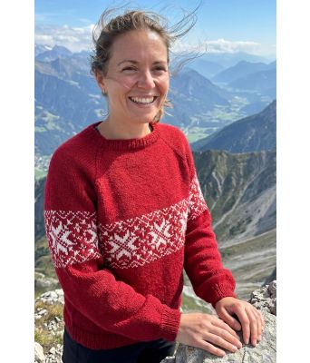 Rød stugudalsgenser - DLG 25-001-560502AS