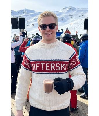 Afterski genser med blå stripe - DLG 25-014AS-M-502560526