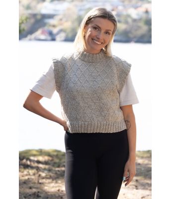 Argyle glow vest med diamantmønster - DLG 25-019