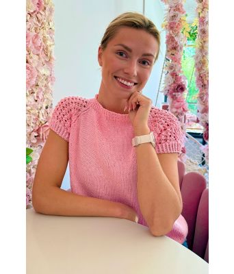 Rosa perleknopp topp - DLG 25-023