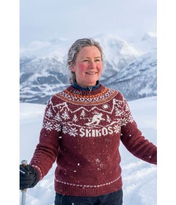 Burgunder Skikos genser - DLG-25-029AS-W-558544