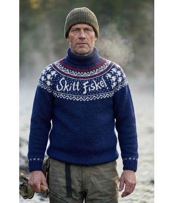 Skitt fiske genseren i marineblå - DLG 25-035AS-526