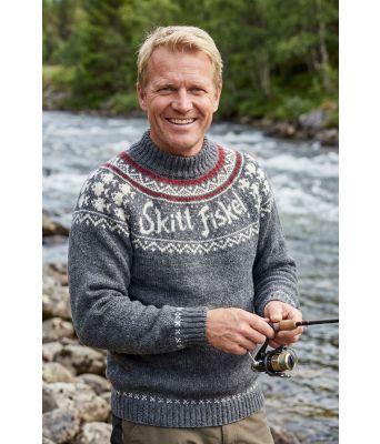 Jeansblå Skitt fiske genser - DLG 25-035AS-527