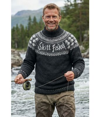 Koksgrå Skitt fiske genser - DLG-25-035SU-34273403