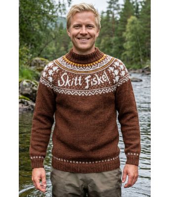 Rustbrun Skitt fiske genser - DLG-25-035SU-34383458