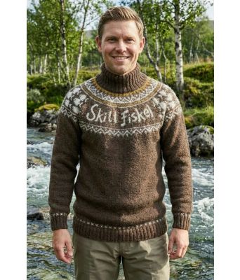 Brun Skitt fiske-genser - DLG-25-035U-608645