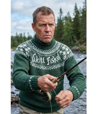 Grønn Skitt fiske genser - DLG-25-035U-633628