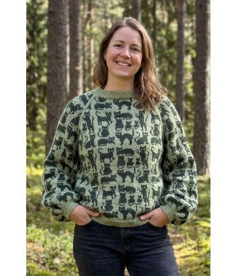 Grønn crazy cat woman genser - DLG 25-038SU-34623489