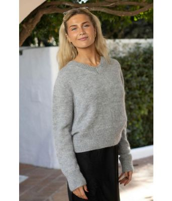 Lysegrå Loise genser - DLG 262-3403