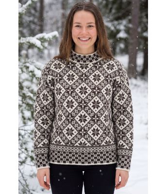 Vintage roserute genser i beige - DLG 265-00103481