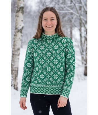 Vintage roserute genser i grønn- DLG 265- 85368537