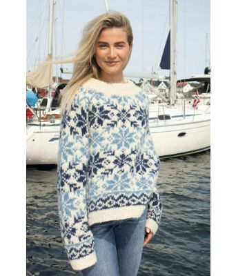 Carlygenseren med lyseblått og blått mønster - DSA 125-25A