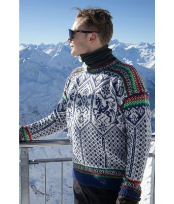 Blå strikkegenser fra Lillehammer OL i 1994 - DSA 127-02