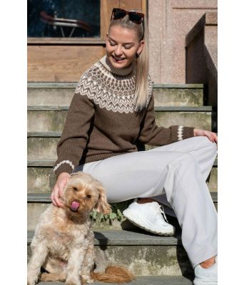 Brun Pansy genser - DSA 133-01