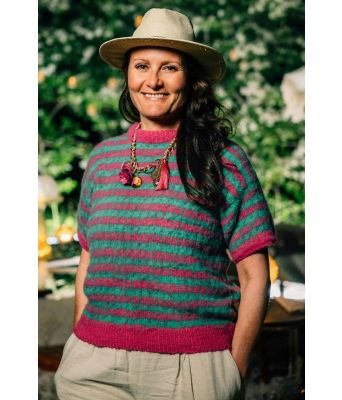 Fana jumper i grønn/pink - DSA 137-05