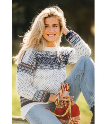 Naturhvit setesdal genser - DSA 137-06