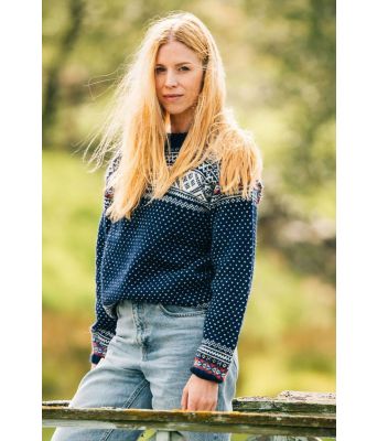 Marineblå setesdal genser - DSA 137-07