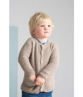 Perlestrikket jakke til barn - DSA 32-07