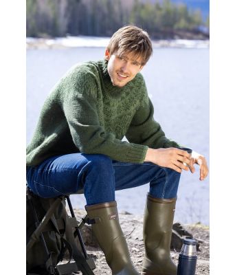 Grønn Lifjell strikket turgenser til herre - DSA 96-10