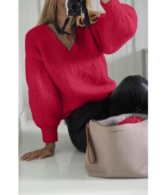 Dyp rød Tynn Mira genser - TL0015-BF47951