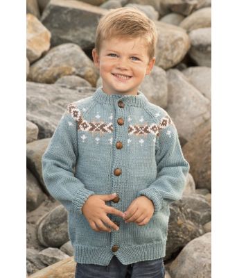 Føniks strikket jakke til barn - Viking 1615-08