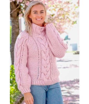 Rosa Flettefin genser