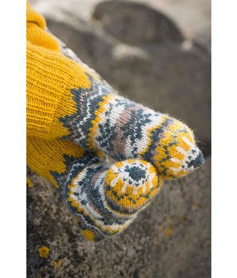 Fryd gule strikkede strømper - Viking 1710-10A