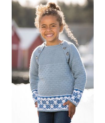 Fryd strikkegenser til barn modell Henny - Viking 1709-13A