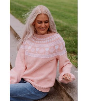 Strikk og drikk genseren i bomull (Rosevin) - Strikkia 2021-019