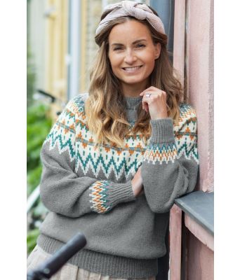 Grå Lofotengenser til dame - GG 291