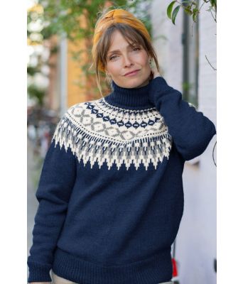 Marineblå rallargenser (merinoull) - GG 291-07F